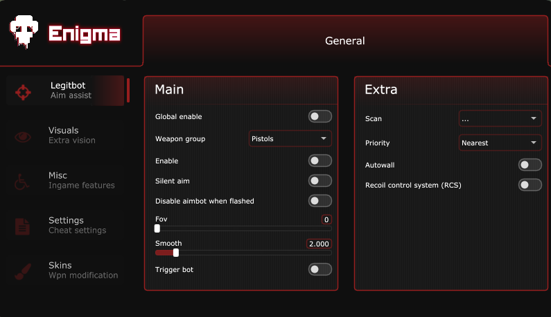 En1gma.tech CS2 legit free cheat | ESP, Aimbot, Triggerbot, Skin Changer, Bhop screenshot 2