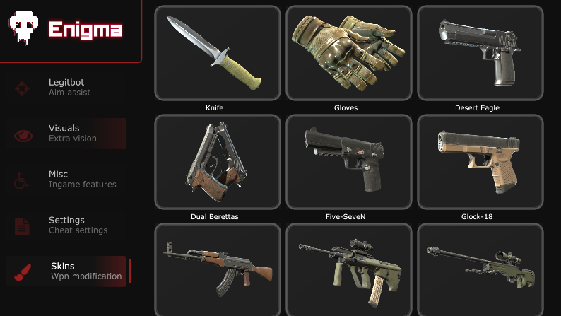 En1gma.tech CS2 legit free cheat | ESP, Aimbot, Triggerbot, Skin Changer, Bhop screenshot 4